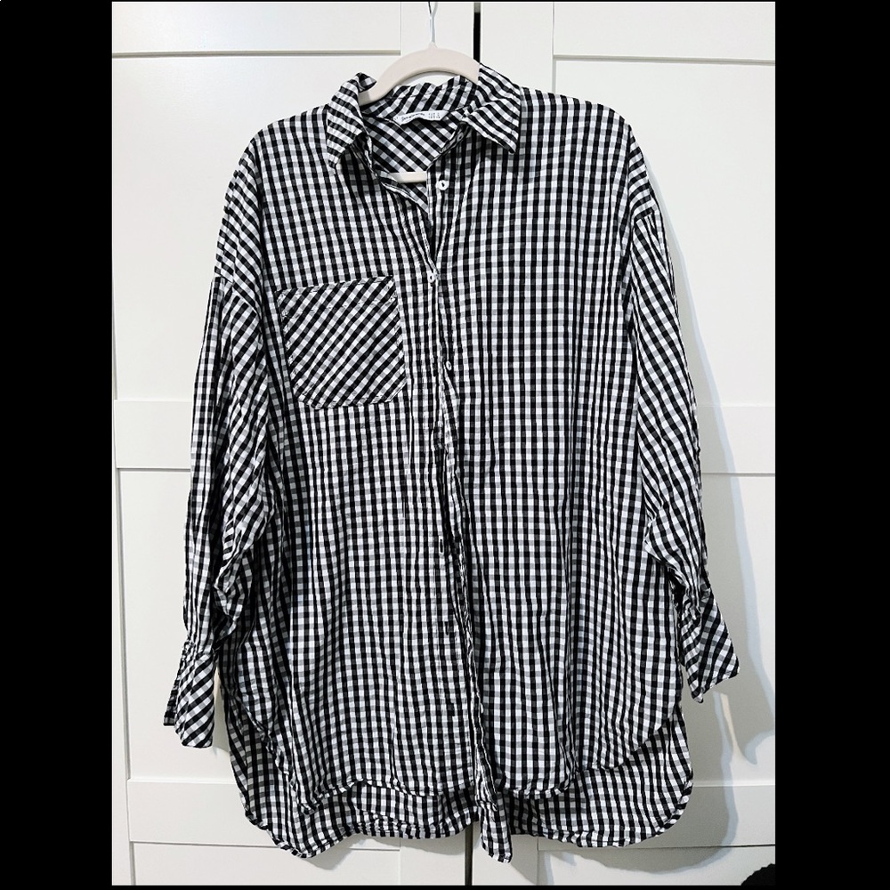 Checkered long shirt